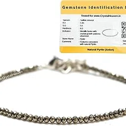 Certified Pyrite Anklet for Women - Money Magnet Raw Pyrite Anklet Jewelry, Handcrafted Healing Crystal Anklet with Natural Stone Energy - Adjustable Size, Gift for Women Meditation and Balance-image-68