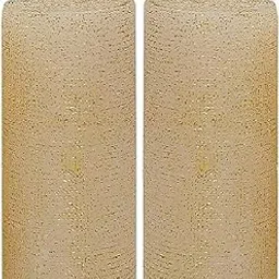 Pack of 2 Pcs 2" x 5" Each Premium White & Gold Pillar Candles for Christmas,New Year, Wedding Decoration, Home Decoration (Pack of 2 Pcs 2" x 5" Each, White & Gold) image 1