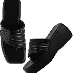 Selfiee Platform Heels Sandals Light Weight Comfortable & Trendy Wedges Heels for Girls & Women-picture-15
