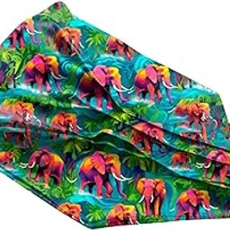 blacksmith Elephant Printed Ascot for Men - Scarf Neckwear for Men with Matching Pocket Square-picture-41