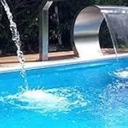 Stainless Steel Fountain for Garden and Outdoor Pool Waterfalls – 17.7" Length, 12" Width, 24" Height – Modern Decorative Spillway for Pond, Patio, or Swimming Pool-picture-26