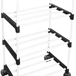Confiado shoe rack form home Metal pipes multipurpose rack (With Wheels Rack, 4 layer)-picture-25