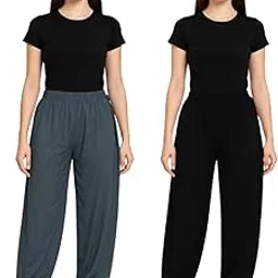 made4good Women's Cotton Elasticated Afghani Harem Pants, Relaxed Loose Solid Salwaar, Casual Summer Trousers | Women's Relaxed Solid Baggy Pants Combo-picture-37