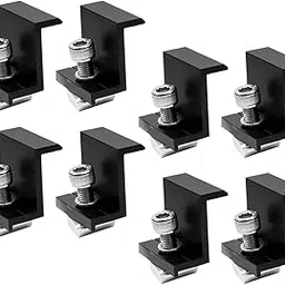 Enakshi (Label) Creations 8Pcs Solar End Clamp Solar Panel Edge Clamp Brackets for RV Rooftop Caravans 35mm|Home Decor|Figurines-picture-27
