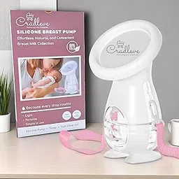 CRADLEVE Silicone Breast Milk Collector with Suction Base, Breast milk saver pump, Dust Proof Cap with adjustable strap | BPA-Free Food Grade, Breast Milk Saver for Breastfeeding Mothers, 5oz/150ml-image-8