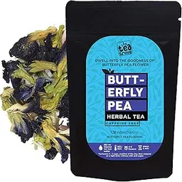 The Tea Trove Organic Blue Butterfly Pea Flower Tea For Skin Glow, Weight Loss & Brain Health (25 Gm) | Steep as Hot or Iced | Caffeine Free (25g,50 Cups)-picture-24