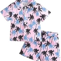 chalodia Baby Boy Co-Ord Set | Vibrant Multicolor Print | Perfect for Beach, Picnic & Summer Outings | Toddler Shirt & Shorts image 1