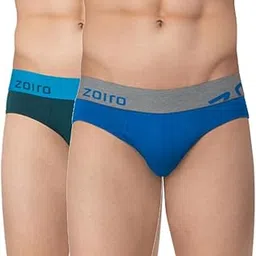 zoiro Men's Cotton Solid Brief Combo Pack image 1