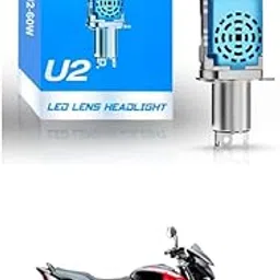 Universal For Bike H4 LED Headlight U2 LED Lens Headlight, 60W, 28000LM White Light are Available or Low And High Beam Light Universal For Cars & BIkes Comfortable With Gladi-ator-image-76