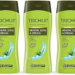 Trichup Healthy, Long & Strong Hair Shampoo - The Natural Goodness of Aloe Vera, Neem & Henna | Anti Hair Fall Shampoo For Men & Women - 200ml (Pack of 3)-picture-51