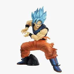 Awestuffs Dragon Ball Z Anime Super Saiyan Goku Blue Large Action Figure Limited Edition Figure Toy Statue Merchandise for Anime Lovers (20 cm) image 1