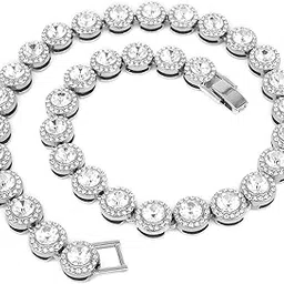 peora Cubic Zirconia & Crystal Studded Round Tennis Fancy Necklace Stylish Fashion Jewellery for Women & Girls-picture-52