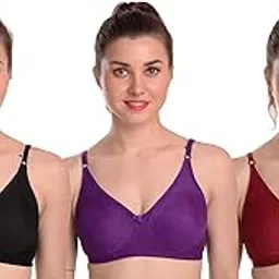 MiEstilo Seamless Cotton Blend Non-Padded T-Shirt Bra for Women-picture-12