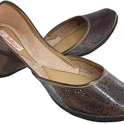 fulkari Women Cutwork Casual Genuine Soft Leather Jutis | Bite and Pinch Free Juttis | Punjabi Jutti | Girl's Office Flat Ladies Mojari | dailywear Ethnic Juti |-picture-10