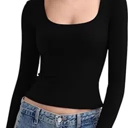 sohot Womens Fashion Crop Tops Summer Winter Baisc Tees V Neck Tshirts Casual Short Sleeve Cropped Top Crop Tops for Women S2640-picture-35