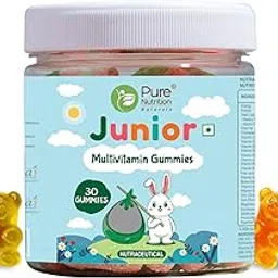 Pure Nutrition Multivitamin Kids Gummies (30 Veg Gummies) with Ashwagandha, Vitamin B & Lysine | Supports Child's Immunity, Bone Health, Memory & Overall Growth & Development | Strawberry Flavour-image-23