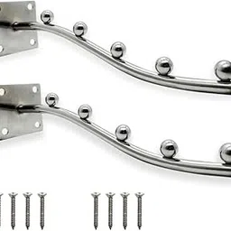 VOLO Beads Iron Heavy Duty Wall Mount 5 Ball pin Dots Hook Wall Drope Hanger with Hardware Fittings - Pack of 2-image-27