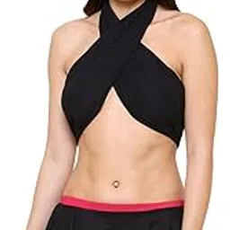 racheyta | Since 2019 | Women's Satin Babydoll Nightdress Set, Halter Neck, Black Two Piece, Sleeveless, Above Knee Length-picture-20