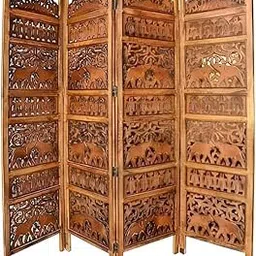 THEHEARTWILL® Wooden Partition for Living Room/Partition Wall Divider for Living Room/Wooden partition for Pooja Room/Room Partitions and Dividers. (Elephant Design).-image-39