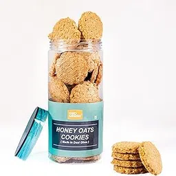 Honey Oats Cookies 280g – Whole Wheat Biscuits with Desi Ghee and Organic Honey – No Maida, Refined Sugar or Palm Oil – High Fibre Snack for Breakfast or Tea Time-picture-43