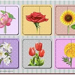 Mini Leaves 24 Months To 48 Months Beginner Educational Puzzle 2 Pieces Wooden Puzzles Flower For 2+ Years | Early Learning Puzzle-picture-51
