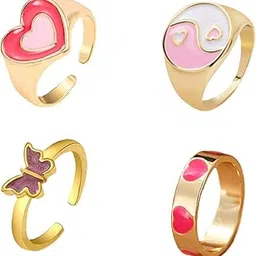 jewels galaxy Stylish Vintage Floral Designs Silver Plushy Rings for Women/Girls (Mixed Sizes)-picture-53