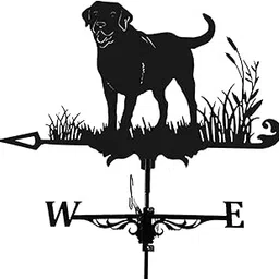 LOOM TREE® Handcrafted 3D Decorative Weathervane Stainless Steel Indicator Labrador | Yard, Garden & Outdoor Living | Garden D?©cor | Weathervanes-image-46