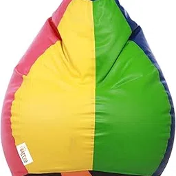 Sattva Classic Bean Bag Cover Without Beans XXL Size - Orange,Neon Green and Royal Blue-picture-16