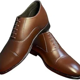 revox Height Increasing Elevator Formal Oxford Shoes in Genuine Leather with 3 Inch Height Increase (1.25 Inch Outer Heel and 1.75 Invisible Insole)-picture-52