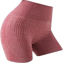 THE STYLE SUTRA® Womens Yoga Shorts High Waisted Workout Shorts for Fitness Home Gym Training S M Red | 1 Yoga Shorts-image-61