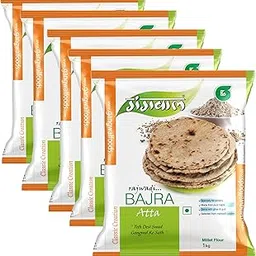 Gangwal Bajra Atta 1 KG Pack Of 5 | Rajwadi Bajra Aata | Pearl Millet Flour | Bajra Flour Best for Winter | Bajre ka Atta 1Kg Rich in Dietary Fibers-picture-29