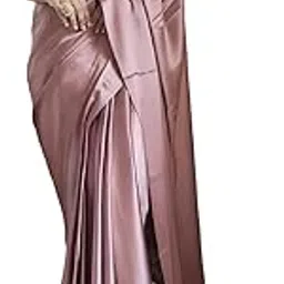 lady shopi Women's Satin Silk Solid Plain Saree Shiv Shakti-New-picture-22