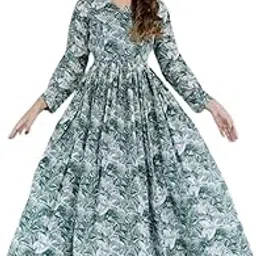 Women's Rayon Fabric Printed Regular Wear Long Anarkali Maternity Feeding Dress with Side Zipper-picture-38