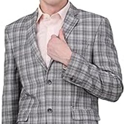 cantabil Checkered Full Sleeves Notch Lapel Formal Blazer for Men | Formal Blazer for Men | Men Blazer for Formal (P_MBZF00166)-picture-24