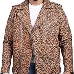 finehide Leather Jacket For Men, Leapord Design Stylish Biker Jacket for Man with Zip Closure and Side Pockets, Stylish Winter Wear Casual Outerwear for Men (FHJKT032)-picture-34