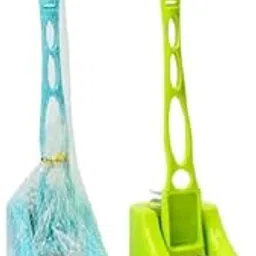 SIR PRIZEPlastic Double Hockey Sided Toilet Cleaner Brush with Holder Stand, Toilet Cleaning Brush for Western and Indian Toilet (Pack of 1) (Multicolor)-picture-46