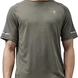 TECHNOSPORT Men Polyester Slim Fit Active Wear Gym T-Shirt with Half Sleeves for Workout, Sports and Quick Dry-picture-52