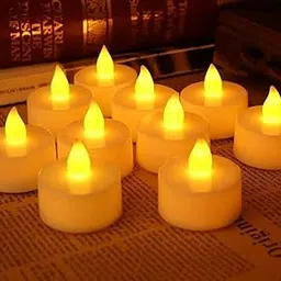 24 Pcs Acrylic Flameless & Smokeless Decorative Candles Led Tea Light Candle Perfect for Gifting, Home, Birthday, Diwali, Christmas,Decorative Candles,Balcony, Birthday (Acrylic - 24 Pcs)-image-73