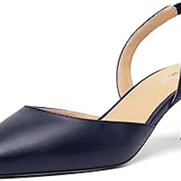 demoshine Womens Pointed Toe Slip On Dress Slingback Evening Matte Kitten Low Heel Pumps Shoes 2.2 Inch-picture-43