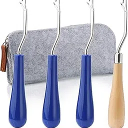 Latch Hook Set, Latch Hook Crochet Needle, Crochet Hook with Latch, Dreadlocks Crochet Hook Set, Latch Hook Crochet Needle, Bent Latch Hook for Carpet Making-picture-29