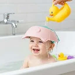 Baby Shower Cap for Kids shower cap for baby for 0-3 years Hair Washing Shield, Toddler Bath Hat, Shampoo Visor, Head Protector - Cute Dinosaur Shape Makes Bath More Fun (1 Piece)-image-21