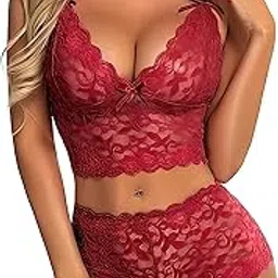 madsy Womens Lace Bralette Sweet Stylish and Comfortable Babydoll Dress-picture-38