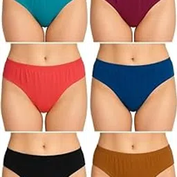 louryn koulyn Ladies Cotton Panties Womens Cotton Underwear Breathable Soft Panties Seamless Underwear Multipack of 6, Colour May Vary-picture-14