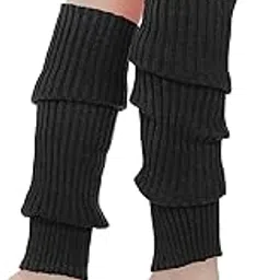 sarfel Leg Warmers for Women 80s Ribbed Knit Leg Warmer Custume Womens Leg Warmers Sports Party Accessories Black-picture-33