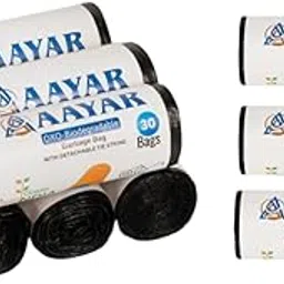AAYAR Biodegradable Garbage Bags with Detachable Tie String, 30 Bags (PACK OF 9)-picture-15