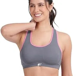 envie 1050 Non-Wired Padded Full Coverage Sports Bra for Women - Medium Impact Gym/Workout, Racer Back Slip-on With Removable Pad - 200 GSM Cotton|Spandex All Day Comfort-picture-37