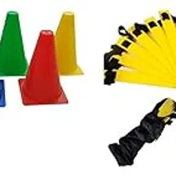 SIMRAN SPORTS Agility Training Fitness Set with 8 Meter Ladder | 20 Pc 6 Inch Cone Marker-picture-25