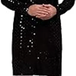 jompers Men's Chikankari Embroidered and Sequence Kurta Churidar Set-picture-15