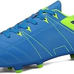 dream pairs 160471-M Men s Sport Flexible Athletic Lace Up Light Weight Outdoor Cleats Football Soccer Shoes Royal/Lemon Green 8 D(M) US-picture-17