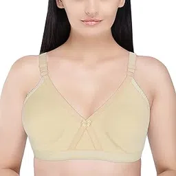 javeree Women's Poly Cotton Non-Padded Wire Free Full Coverage Bra-picture-55